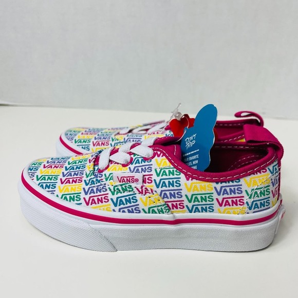 Vans Kids Authentic Elastic Rainbow Sneaker 10.5K - Picture 11 of 12
